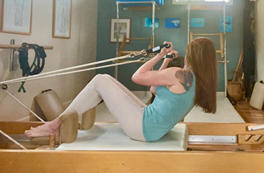 Woman doing pilates 1.